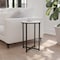 Flash Furniture Round Marble End Table with Matte Black Frame NAN-JH-1787ET-MRBL-BK-GG - alternate 1